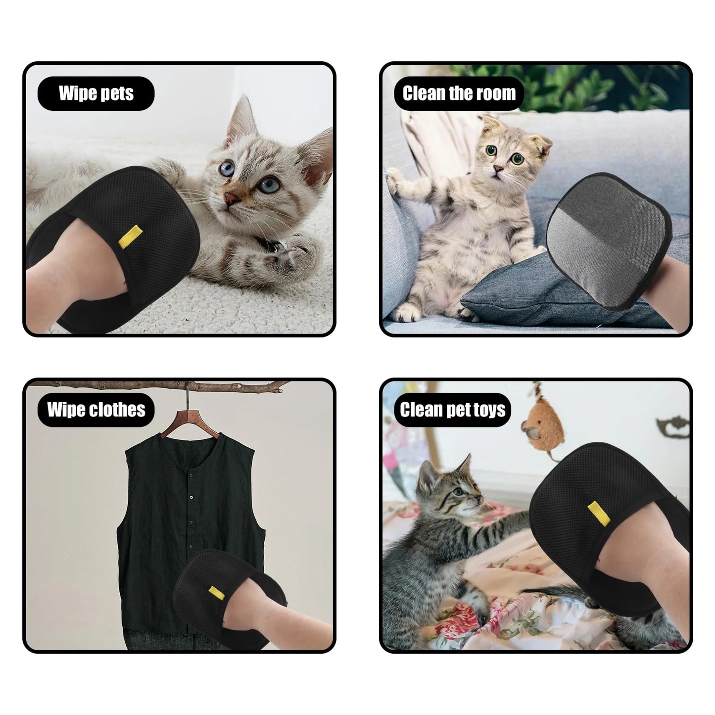 Double-Sided Grooming Gloves for Pets
