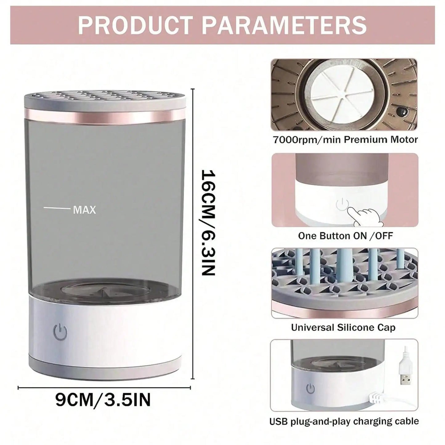 Automatic Makeup Brush Cleaner & Dryer