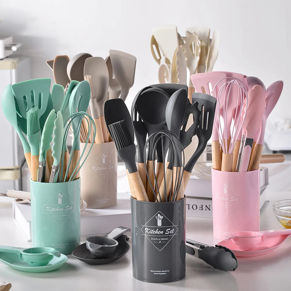 12 Piece Silicone Kitchenware Utensils Set