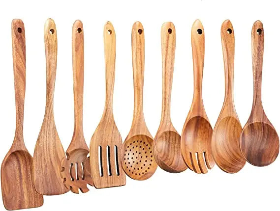 Non-Stick Teak Wood Cooking Utensils