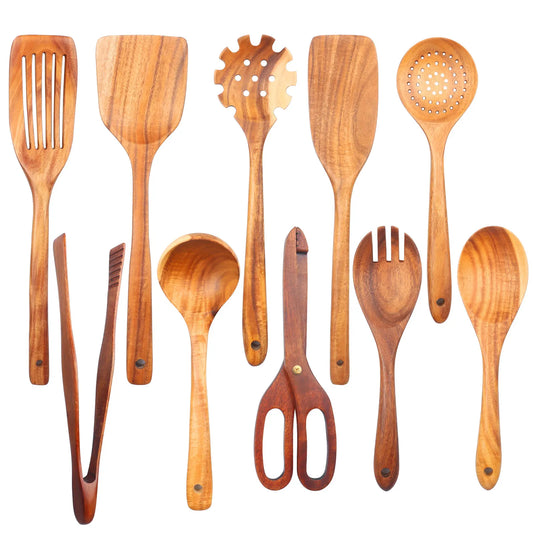 Non-Stick Teak Wood Cooking Utensils